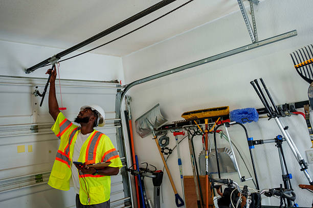 Professional Garage Door Panel Replacement technician working in Carbon Cliff, IL